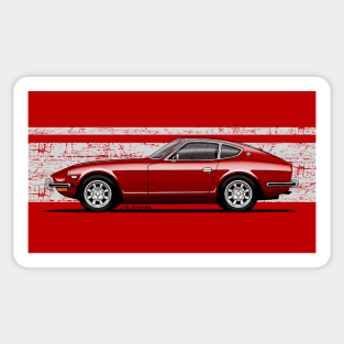 Classic japanese sports car for medium and dark backgrounds Sticker